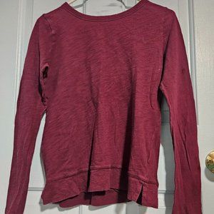 Juniors Maroon Long-Sleeve Tee
